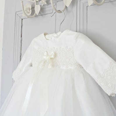 Lisa long sleeved baptism Dress