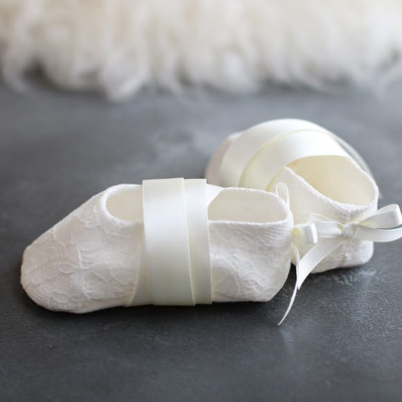 christening booties girl