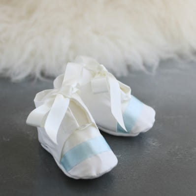 Boys baptism booties