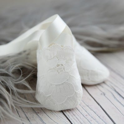 Holly Christening booties