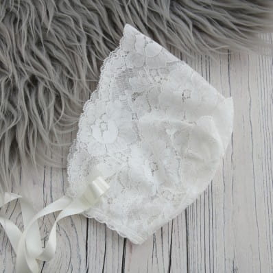 Lace blessing bonnet