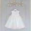 satin and tulle baptism dress