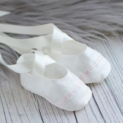 Evie Booties with ribbon ties