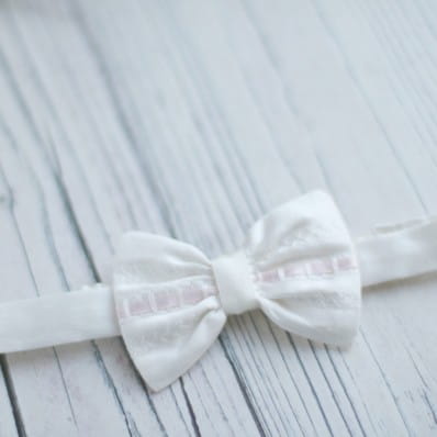 Silk christening or baptism headband