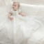 Lola silk, lace and tulle Christening gown