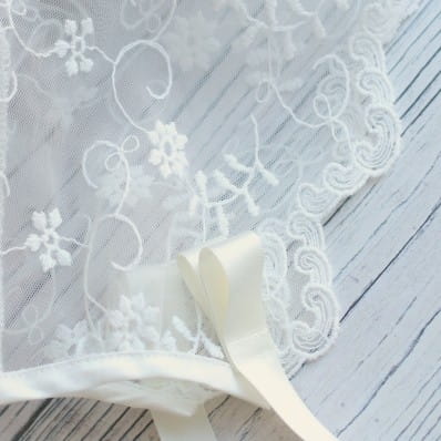 Lace baptism bonnet