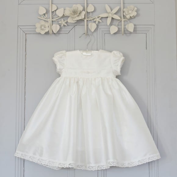 silk christening dress
