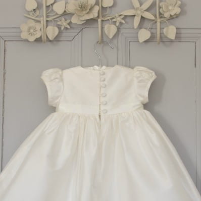 Baby Christening dress with lace trim
