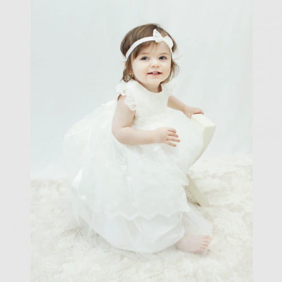 tiny baby christening dress
