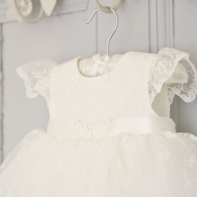 Ava Christening Gown - Front Detail