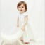 Silk Christening dress with lace trim