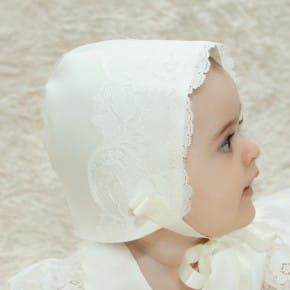 Holly Duchess Satin Christening Bonnet