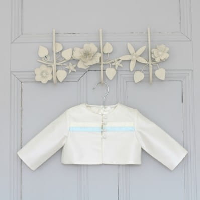 Boys silk Christening jacket