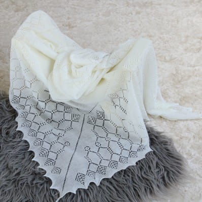 Wool christening shawl