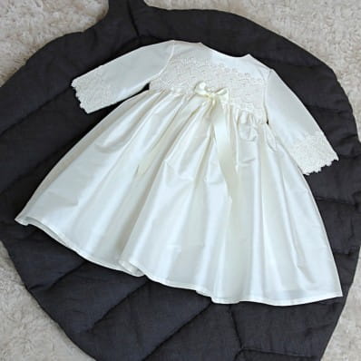 silk baptism dress