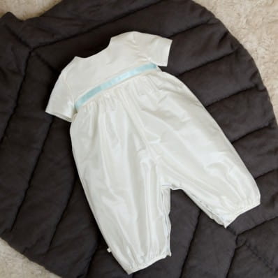 silk Christening romper