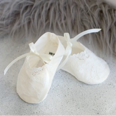 Rose Baptism Booties