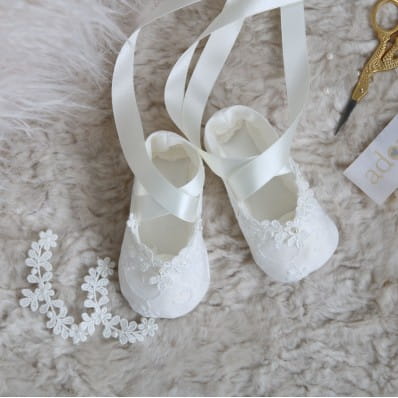 Ava Christening Booties