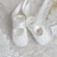 Olivia Christening Booties - Ivory