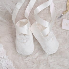 Holly Christening Booties