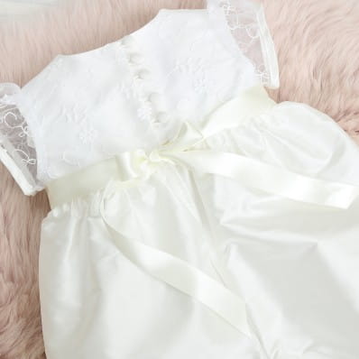 Ava Christening Romper - back detail