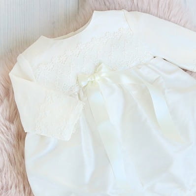 Girls Christening Romper - Lara