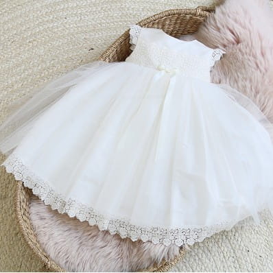 Camila Girls Dress & Headband Large Bow Baby Outfit Christening Birthday  Wedding | eBay