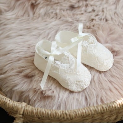 Lara Christening Booties