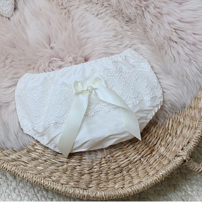 Adore Baby | Silk and lace Lucy nappy cover