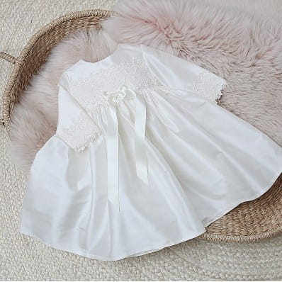 Lara Long Sleeved Christening dress