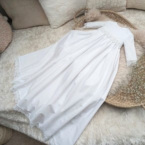 Ophelia Cotton and Lace Christening Gown