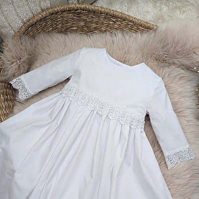 Ophelia Cotton and Lace Christening gown