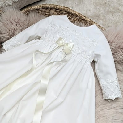 Lara Cotton and Lace Christening Gown