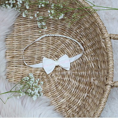 Silk christening or baptism headband