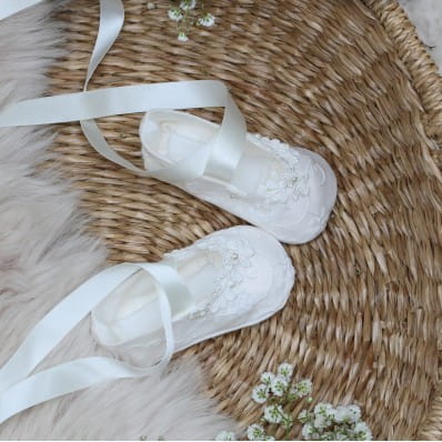 Ava Christening Booties
