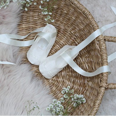 Evie Christening Booties