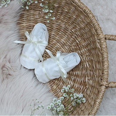 George Christening booties