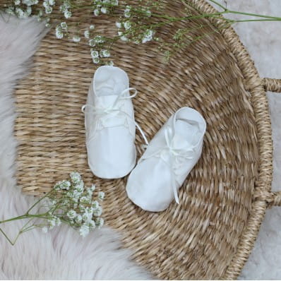 Silk Christening Booties