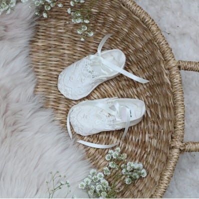 Lara Christening Booties
