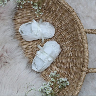 Oliver Baptism Booties