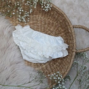 Silk and Lace Frilly Nappy Cover | Olivia