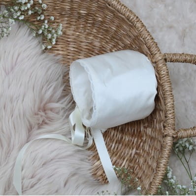 Clara Silk Christening Bonnet | Adore Baby