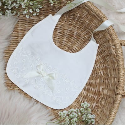 Lucy Christening Bib