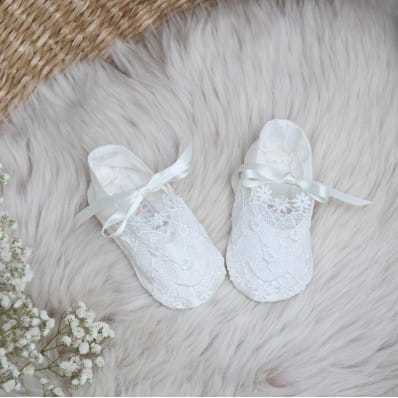 Lara Christening Booties