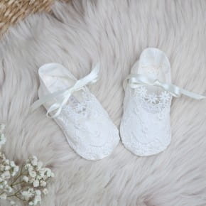 Lara Christening Booties