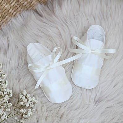 Jack silk Christening booties