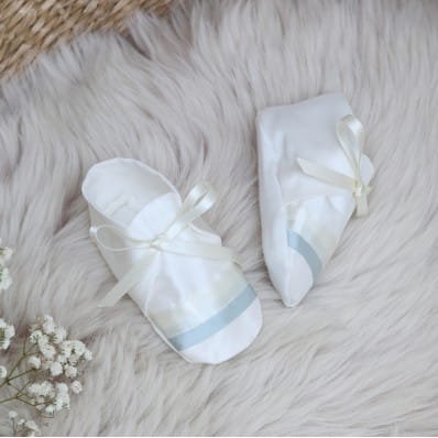 Jack silk Christening booties