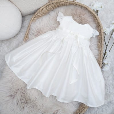 Silk and Lace Christening Dress