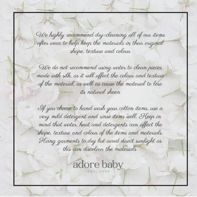 Cleaning instructions for Cotton and silk