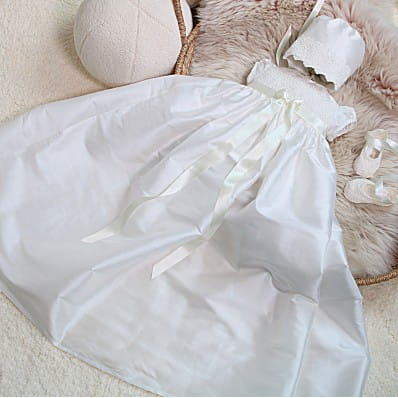 Olivia Silk and lace Christening gown